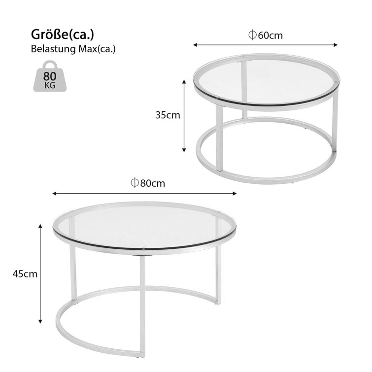 Incos 2 piece Coffee table set Wayfair.co.uk